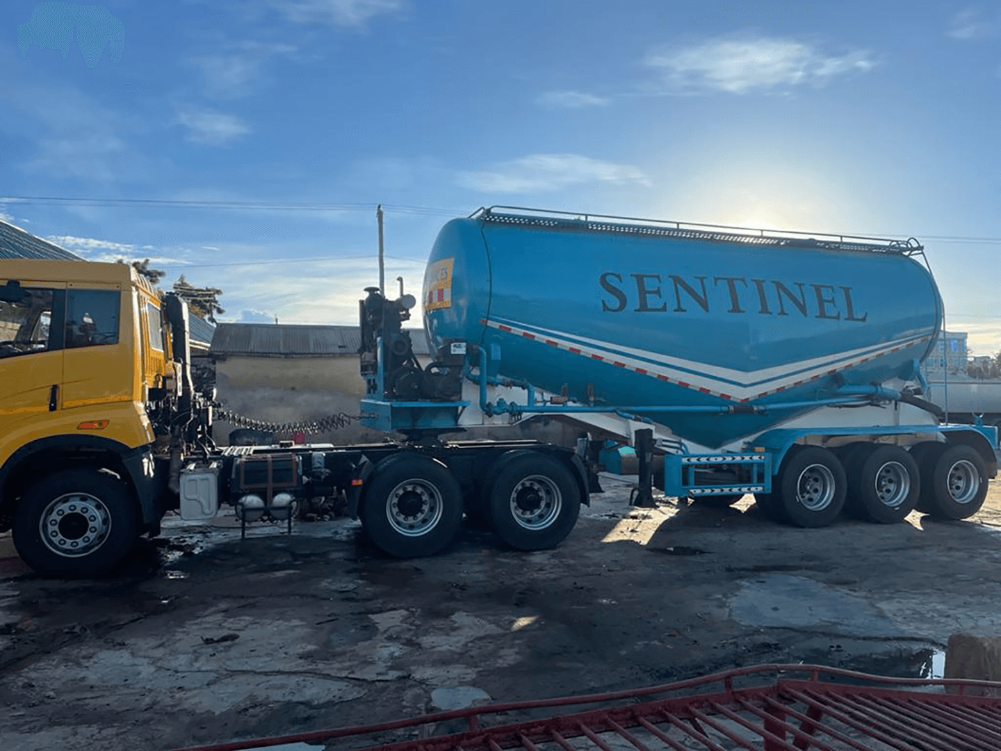 Yellow Cement Truck