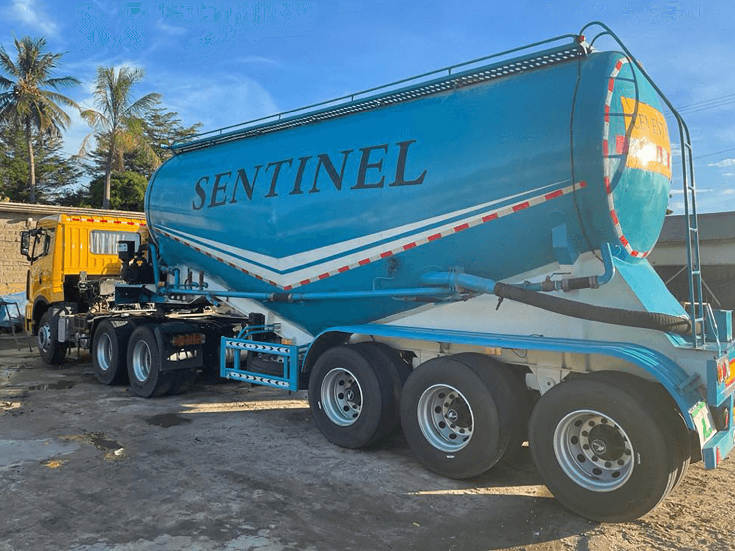 Yellow Cement Truck